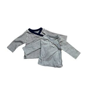 Striped Hanna Anderson Infant Wrap Shirt Bundle